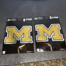 University Of Michigan Wolverines Lot If 2 Die-Cut Metallic Stickers Lot 2 NEW
