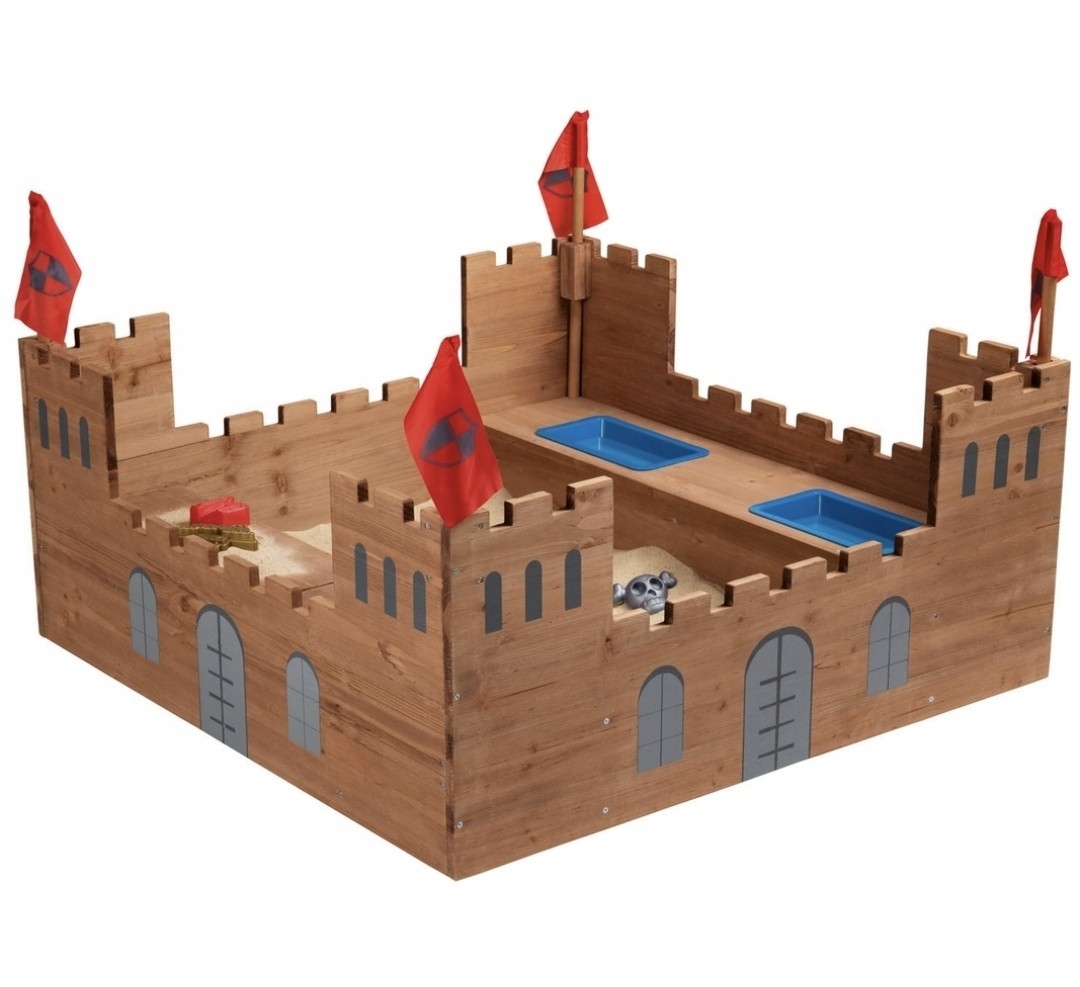 Sabbiera CASTELLO DEL CAVALIERE PLAYTIVE In legno 113x113cm  - 4