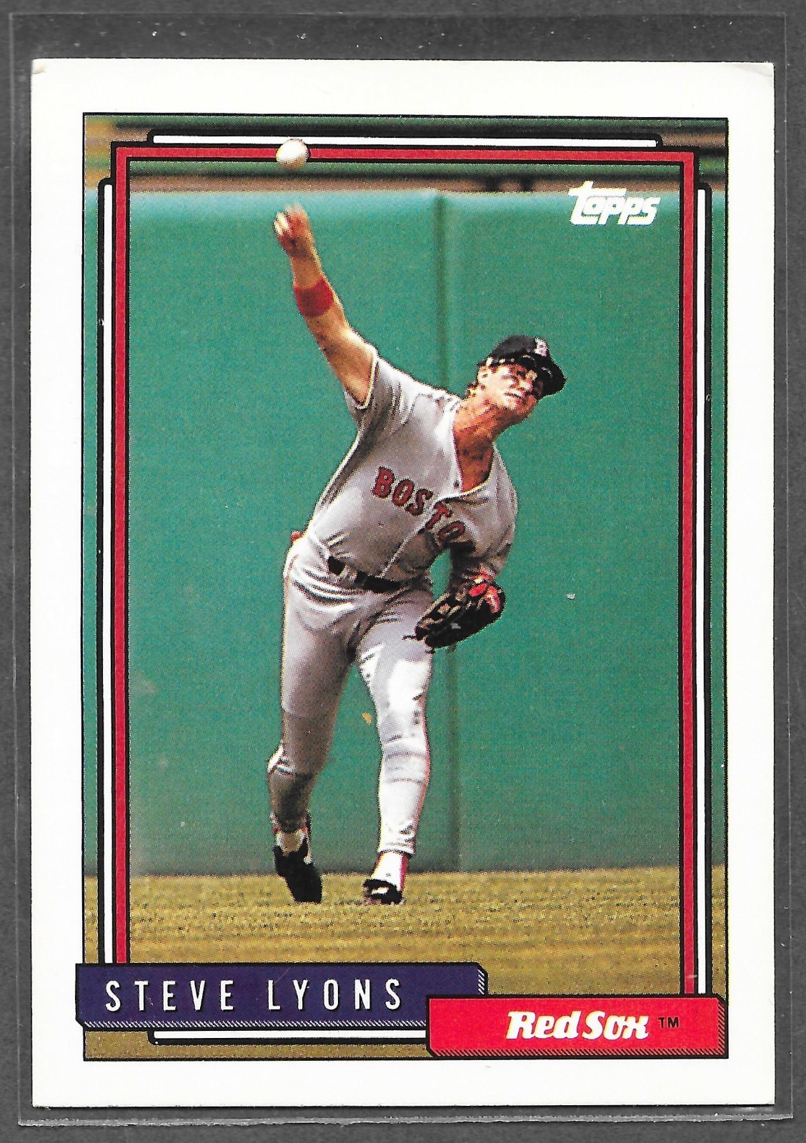 1992 Topps Steve Lyons #349 Boston Red Sox Near Mint - Free Shipping
