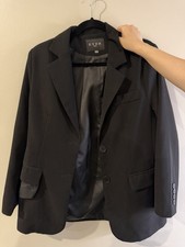 Women s Black Oversized Blazer Minimalist Casual Suit Jacket