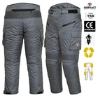 RIDERACT® Mens Waterproof Motorcycle Pants Cordura Grey Motorbike Riding Trouser