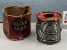 KESTER Plastic Rosin Core Solder, Metal Spool, Fragile Box, 1lb. Spool, USA