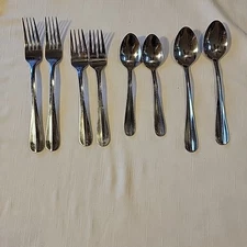 Cambridge Stainless China Silverware Flatware Set 8 Pieces Forks  Spoons