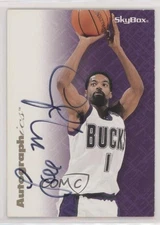 1996-97 Skybox Premium Autographics Blue Ink Lee Mayberry Auto 0p5