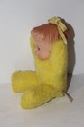1960's CUDDLE TOYS 8" Baby Girl DOLL Mold Head & YELLOW Plush Body by DOUGLAS — photo 4