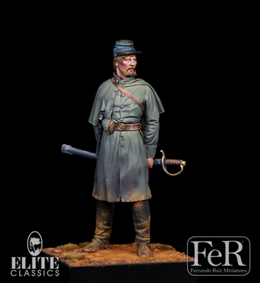 Confederate Infantry Officer Painted Toy Soldier Miniature Pre