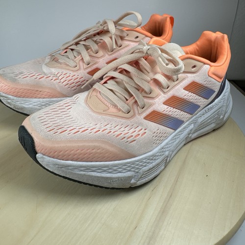 Adidas Questar Running Shoes Size 9 Orange Gray Mesh Trainers Sneakers Women’s - Picture 10 of 17