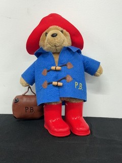 Paddington Bear Plush Soft Toy With Suitcase Red Hat Boots NP#324