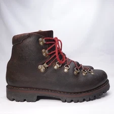 Vintage MT10 Mountaineering Winter Boots Size 10.5 Brown Leather Vibram