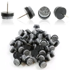 40 PCS Nail On Felt Pads for Chair Legs, 18mm Furniture Glides Chair Feet Pro...