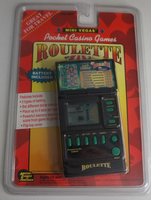 Vintage 1995 MGA Mini Vegas Pocket Casino Games Roulette Handheld Electronic