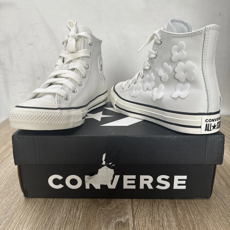 Converse 3D Flowers Trainers Off White Women's Shoes UK 5 EU 37.5 High Top CTAS - Image 4 of 4
