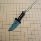 Santo Domingo Pueblo Mosaic Knife With Turquoise, Jet, and Pipestone. — photo 3