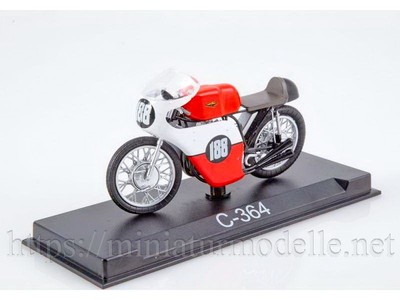 1:24 S 364 Vostok Rennmotorrad Modimio #66 Russische Russian racing motorcycle