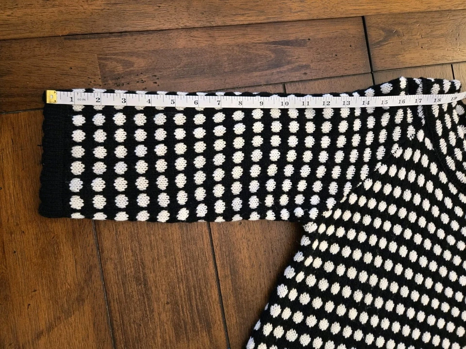 Новые направления женщин вязаный свитер платье размер L колена ноги 3/4 рукав в горошек - Изображение 3 из 4