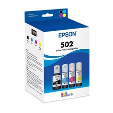 EPSON 502 BLACK MULTIPACK INK BOTTLES - CYAN MAGENTA YELLOW T502120-BCS 
