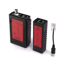 Universal Network Cable Tester Tool, BNC, RJ45, RJ11 3-in-1 Multi-Tester Black
