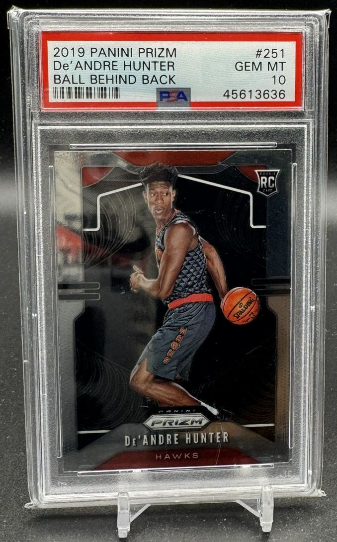 2019-20 Panini Prizm Ball behind ball De'Andre Hunter Rookie PSA 10 Atlanta