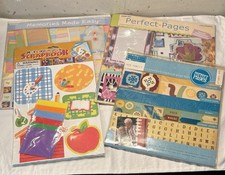 Lot of 4 Family Themed Scrapbook Page Kits Unused In Plastic 12 x 12   8 x 8  