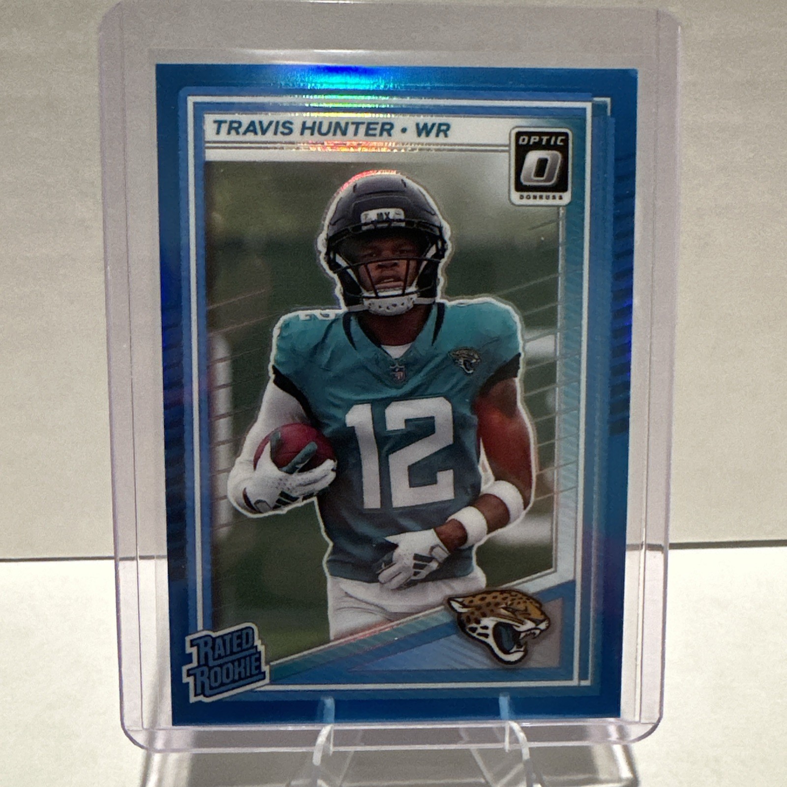 2025 Donruss Optic Travis Hunter Aqua Prizm Rated Rookie #201 /349