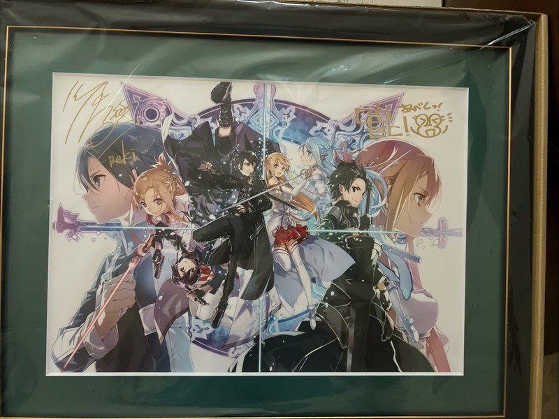 Sword Art Online Framed Anime Poster Kirito Asuna Alice Collectible Single Piece