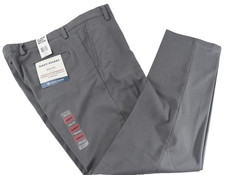Dockers Men Easy Khaki Pants New 38 X 32 Gray Slim Fit Plat Front No Wrinkle