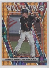 2021 Panini Mosaic Will to Win Reactive Orange Prizm 64/99 Mike Yastrzemski 0l9i