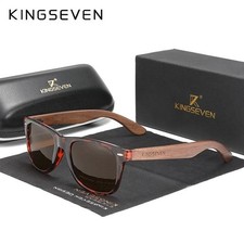 KINGSEVEN Fashion Walnut Sunglasses Men's Wood Polarized Glasses Glasses Handmad