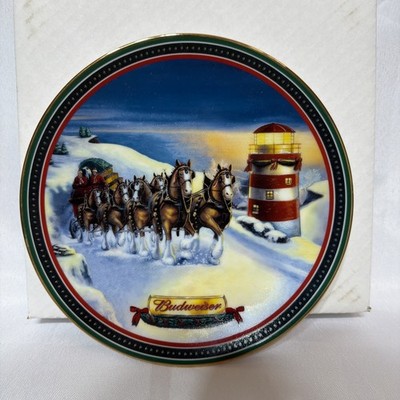 2002 Guiding The Way Home Budweiser Holiday Plate By Rip Kastaris N9001