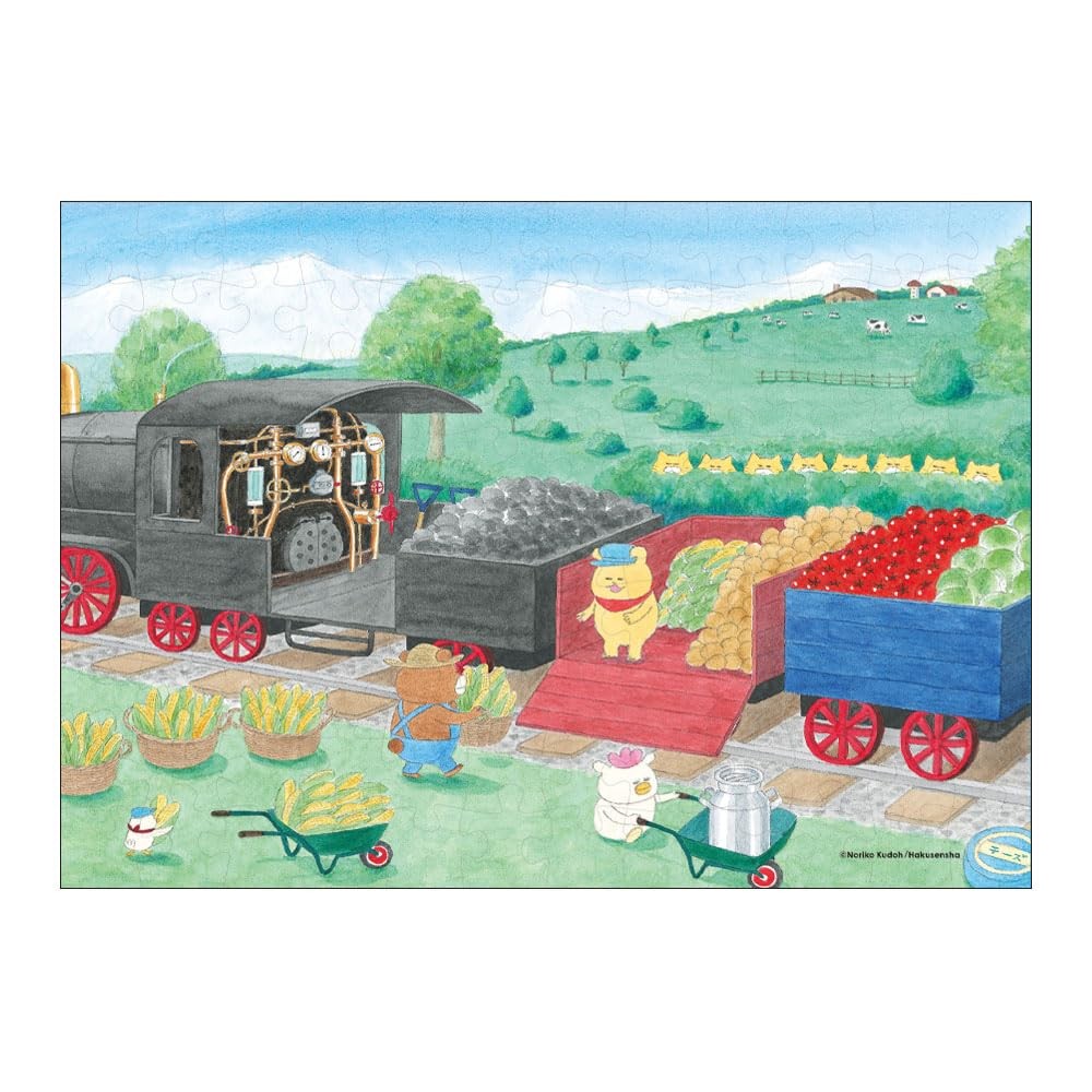 108 pieces Jigsaw Puzzle Noraneko Gundan choo-choo train (18.2x25