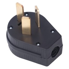 3 Prong Straight Plug Brass Contacts Male Connector US Standard 50A 125V/250V♫