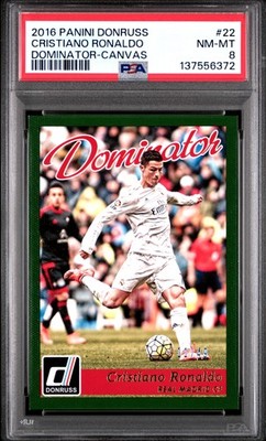 2016 PANINI DONRUSS DOMINATOR CANVAS #22 CRISTIANO RONALDO 11/49 PSA 8