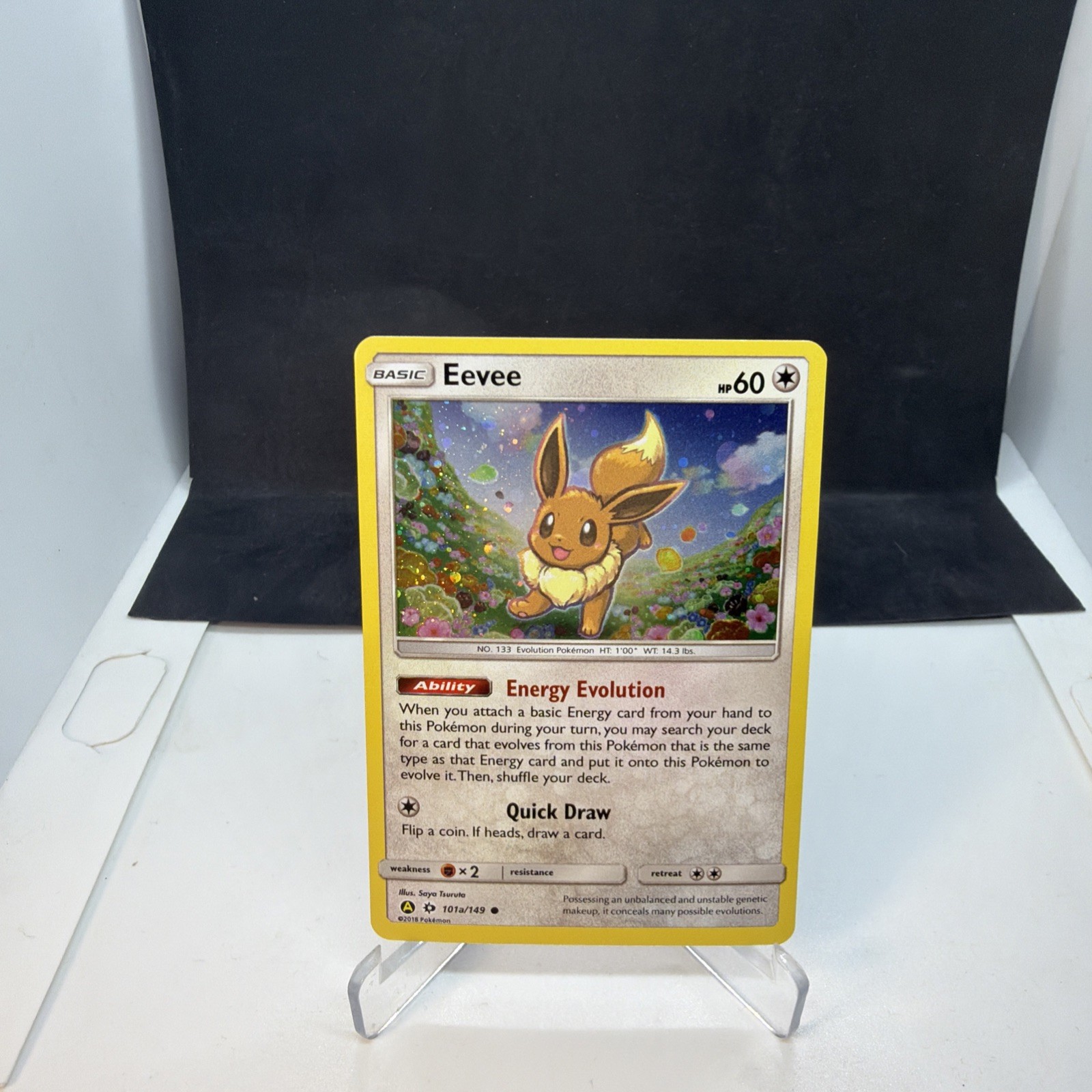 Pokémon TCG Eevee 101a/149 Cosmos Holo Sun & Moon Alternative NM