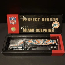 Miami Dolphins 1972 The Perfect Season Tractor Trailer 1:80 Football NFL Diecast