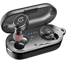 TOZO T10 Bluetooth Wireless Earbuds IPX8 Waterproof Stereo Headphones - Black