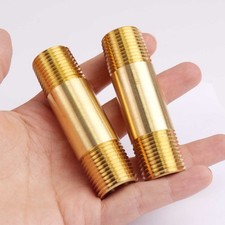 1200psi 1/4" Brass Nipple Pipe Fittings, NPT Thread Extender Straight Connector