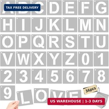 3 Inch Large Reusable Plastic Letter Stencils  Number Stencil Template 4 Inche