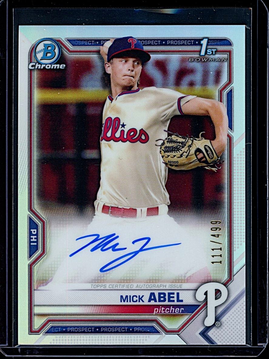 2021 Bowman Chrome Mick Abel Refractor Auto #111/499