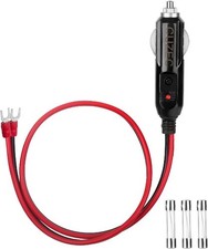 Heavy-Duty 15A Male Plug Cigarette Lighter Adapter Cord with 1.6ft 16 AWG Cable