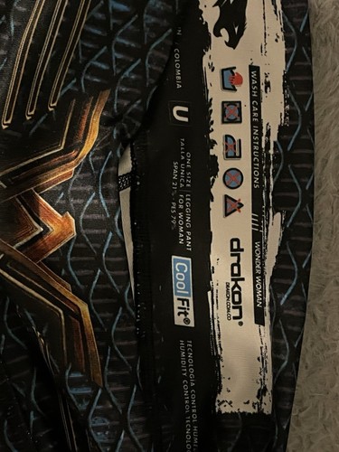 Superhero Leggings Wonder Woman Drakon Style Leggings For Yoga & Pilates OSFM - Picture 4 of 4