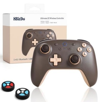 8BitDo Ultimate 2C Wireless Controller for PC Android, 1000 Hz Polling - Brownie