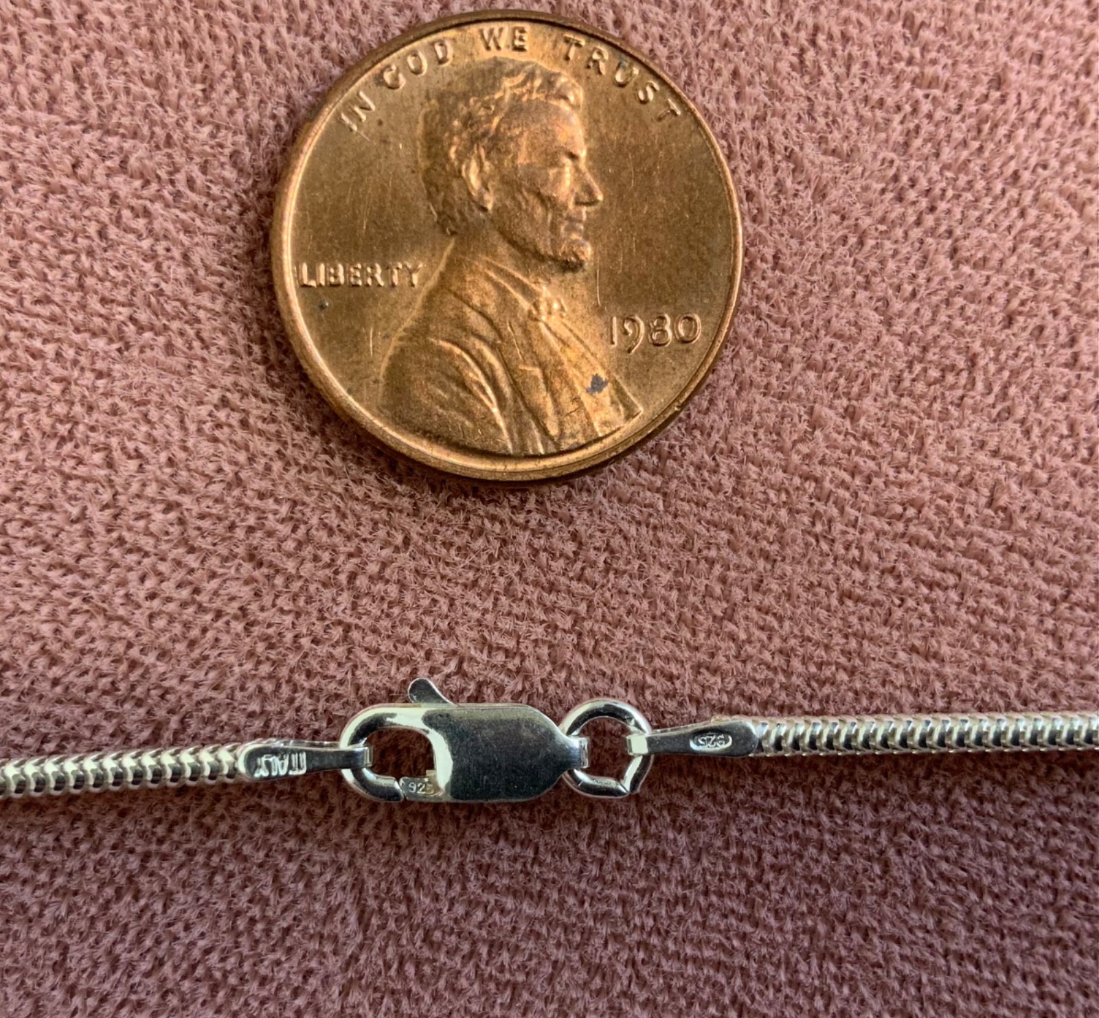 Solid Sterling Silver 925 Snake Chain Necklace 1.… - image 10