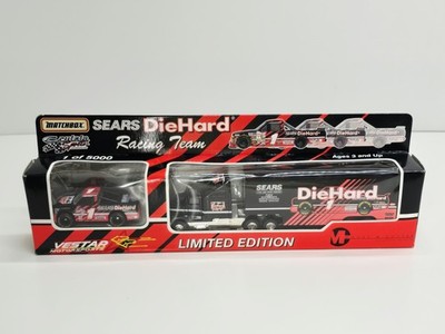 1995 Matchbox - Sears Diehard Racing Team - #1 Truck & Transporter Diecast