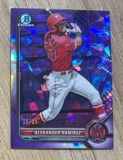 2022 Topps Bowman Chrome Prospects Alexander Ramirez Sapphire Purple/25 LA Angel