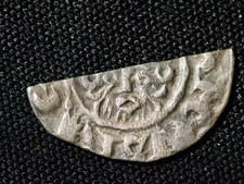 Henry III Hammered Short Cross cut Half Penny  Class 7b1- Roger of R Cant