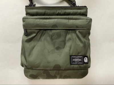 PORTER Yoshida A Bathing Ape BAPE Shoulder Bag Green Nylon Japan Limited Unused