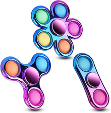 Fidget Toys 3 Pack,Pop Fidget Spinner for Kids Adults Relieves Stress and Calm