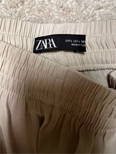 ZARA Light Taupe Elastic-Waist Maxi Skirt