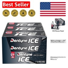 Ice Arctic Chill Sugar-Free Gum: 144 Pieces in 9 Travel Packs for Fresh Breath