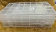 4 Pack 28 Grid Plastic Bead Jewelry Earrings Craft Container Organizer